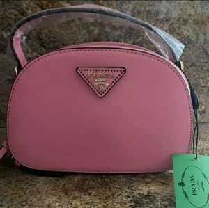 Leather top handle bag